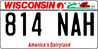 WI license plate 814NAH