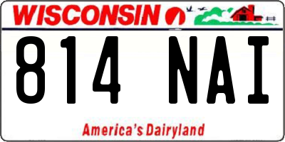 WI license plate 814NAI