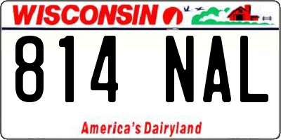 WI license plate 814NAL