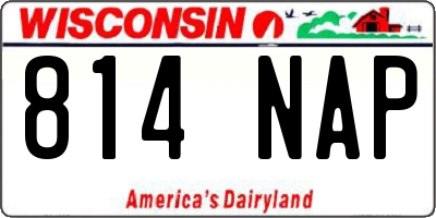 WI license plate 814NAP