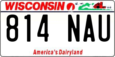 WI license plate 814NAU