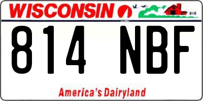 WI license plate 814NBF