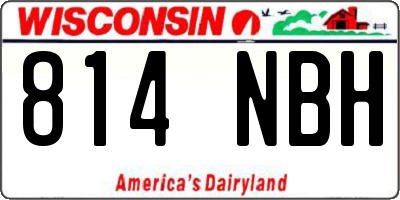 WI license plate 814NBH