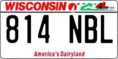 WI license plate 814NBL