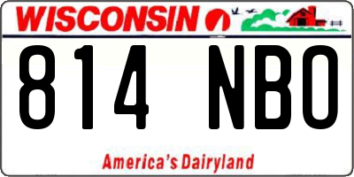 WI license plate 814NBO
