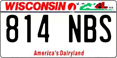 WI license plate 814NBS