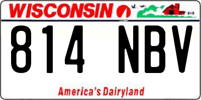 WI license plate 814NBV