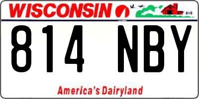 WI license plate 814NBY