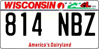 WI license plate 814NBZ
