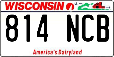 WI license plate 814NCB