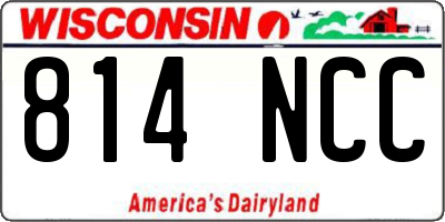 WI license plate 814NCC