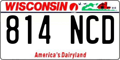 WI license plate 814NCD
