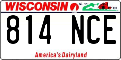 WI license plate 814NCE