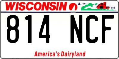 WI license plate 814NCF