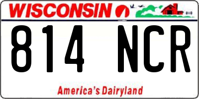 WI license plate 814NCR