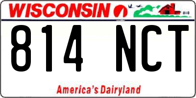 WI license plate 814NCT