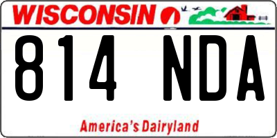 WI license plate 814NDA