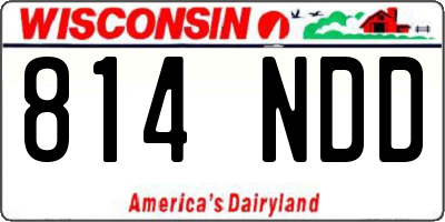 WI license plate 814NDD