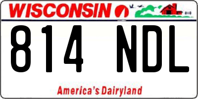 WI license plate 814NDL