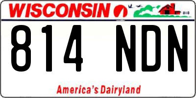 WI license plate 814NDN