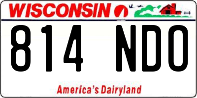 WI license plate 814NDO
