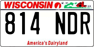 WI license plate 814NDR