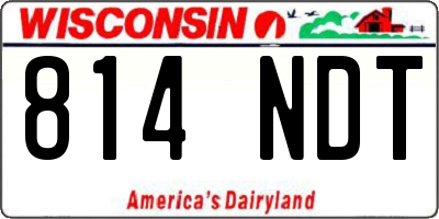WI license plate 814NDT