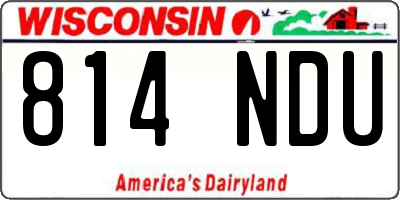 WI license plate 814NDU