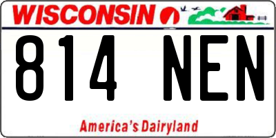 WI license plate 814NEN