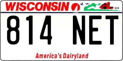 WI license plate 814NET