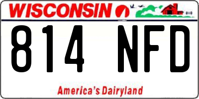 WI license plate 814NFD