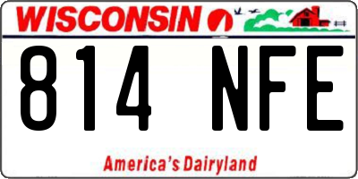 WI license plate 814NFE