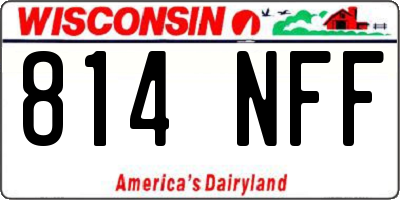 WI license plate 814NFF