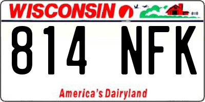 WI license plate 814NFK