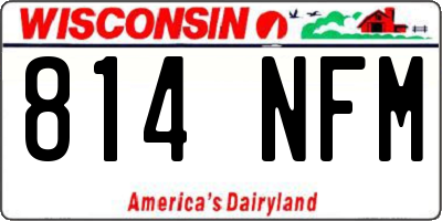 WI license plate 814NFM
