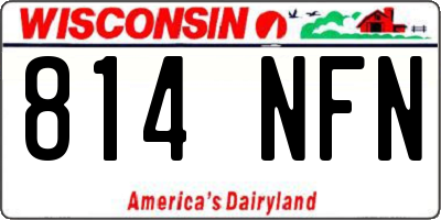 WI license plate 814NFN