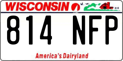 WI license plate 814NFP