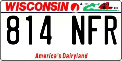 WI license plate 814NFR
