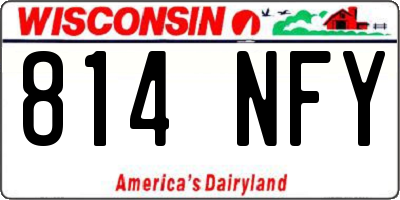 WI license plate 814NFY