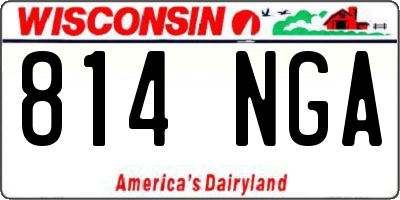 WI license plate 814NGA