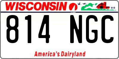 WI license plate 814NGC