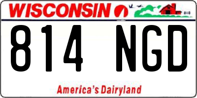 WI license plate 814NGD