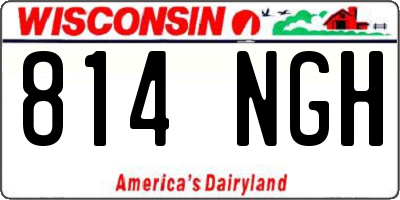 WI license plate 814NGH