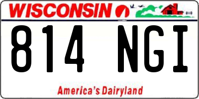 WI license plate 814NGI