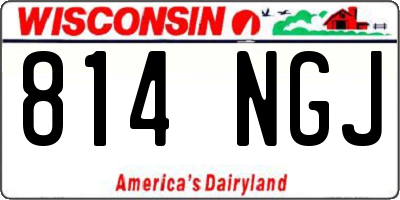 WI license plate 814NGJ