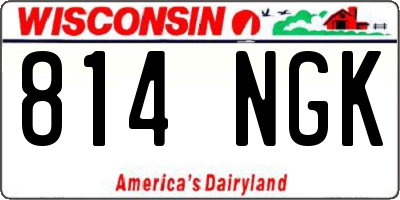 WI license plate 814NGK