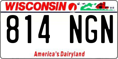 WI license plate 814NGN