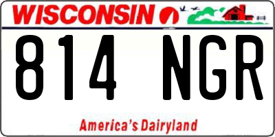 WI license plate 814NGR
