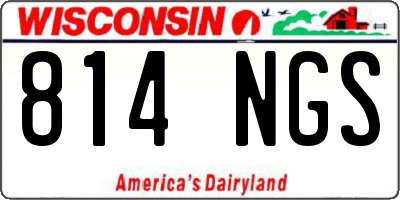 WI license plate 814NGS