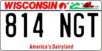 WI license plate 814NGT